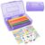 Clear Plastic Hard Pencil box Case with Personalized Sticker for Girl Boy