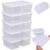 Clear Plastic Shoe Boxes with Lids,6 Quart Waterproof Storage Bins，10pcs