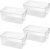Clear Plastic Storage Bins, Pantry Organizers and Storage Containers Fridge Organizer Bins for Organizing Kitchen Cabinet Organizer Bin Bathroom Freezer Refrigerator Organization