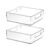 Clear Plastic Storage Bins, Pantry Organizers and Storage or Kitchen Organization and Storage Containers Bins for Organizing, Fridge, Freezer, Bathroom, Pantries, Refrigerator, Cabinet Organizer Bin