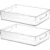 Clear Plastic Storage Bins, Perfect for Kitchen Organization or Pantry Organization and Storage, Large Fridge Organizer Plastic Bins, Pantry Organization and Storage Bins, Cabinet Organizers