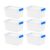 Clear Plastic Storage Bins with Lids, 4.3 Qt., Latching Totes, 6 Pack