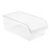 Clear Refrigerator Storage Bin, Stackable PET Plastic Food Organizer for Fridge Shelves and Drawers, 11.8 x 5.9 x 4.3 Inches (1 PC)