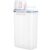 Clear Rice Storage Bin with Silicone Seal and Handle, 8.7 x 6.3 x 3.5 Inch PP Container for Pantry Shelves