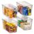 ClearSpace Modern Plastic Storage Bins with Lids – Perfect Kitchen Organization or Pantry Fridge Organizer, 4 Pack, 12.5″ x 6″ x 7″, 9L Capacity Each, BPA Free, Stackable