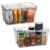 ClearSpace Pantry Storage Bins with Lids for Kitchen & Fridge, 2 Pack