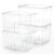 Clear Stackable Storage Bins with Lids Set of 4, 31.5x22x19.5cm
