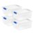 Clear Storage Bin With Lids,12 Qt, Stackable Organizer Box With Blue Latch, Durable Plastic Container for Bedroom Office Supplies