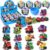 Cleboen 12 Pack Building Blocks Blind Eggs, 6-in-1 Mini Train Building Block Sets, Party Favors for Kids 6-8, 8-12, Goodie Bag Stuffers, Classroom Prizes, Pinata Fillers, Birthday Gifts