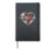 Clef my heart beats for sheet music notes Hardcover Journal, Black