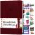 Clever Fox Reading Journal, Book Tracking Log, 5.8”x8.3” Wine Red