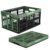 CleverMade Collapsible Utility Crates, 45L Storage Crate, 3 Pack, Forest