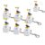 Clicky Keyboard Fidget , Rechargeable Fidget Clicker with Real Sound and LED Light, Clicker Keychain , Funny Interactive Desk Stress Relief Toy Gifts for Adults,white-6pcs