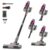 Clinkal Stick Vacuum with Anti-Tangle Brush, LED Headlight, Self-Standing, HD Display, Rechargeable Vacuum for Pet Hair, Low-Pile Carpet and Hardwood Floor-Purple 34