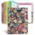 Clipboard Folio with Storage 8.5″ X 11″, Folder with 10 Pockets for Letter Size, Padfolio Organizer with Refillable Lined Notepad, Spiral Clipboards for School Office & Nursing-Pastel Garden