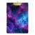 Clipboard,Space Galaxy Acrylic Clipboard A4 Letter Size Board with Low Profile Gold Clip,Clip Boards for Kids Students School Office Supplies 12.5″ X 9″