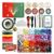 CLKINN Christmas Wax Seal Kit, 600 Beads, 24 Colors, 4 Brass Stamp Heads