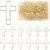 CllyCnny 80 PCS Cross Paper Clips – Gold Decorative Paper Clips Bookmarks for Bible Study, Cute Metal Paperclips for Journaling Planner Office School Supplies