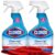 Clorox Clean Up Multi Surface Spray with Bleach, 2 Pack All Purpose Bleach Spray Trigger, Disinfects Kitchen, Bathroom, Fresh Scent, Mold & Mildew Cleaner, 32 oz. Ea Plus Microfiber Cleaning Cloth