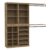 ClosetMaid Modular Storage Organizer Kit Includes; (1) 12-Shelf Unit with Dividers, (1) Shoe Shelf Unit, (2) 3-Shelf Units, and (2) Hang Rod Shelf Units, Sand