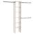 ClosetMaid SuiteSymphony Wood Closet Organizer Kit with Tower, (3) Hang Rods, (5) Shelves (2-Adjustable), Fits Spaces 4-9 ft. Wide, White Timber