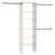 ClosetMaid SuiteSymphony Wood Closet Organizer Kit with Tower, (3) Hang Rods, (5) Shelves (2-Adjustable), Fits Spaces 5-10 ft. Wide, White Timber