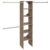 ClosetMaid SuiteSymphony Wood Closet Organizer Starter Kit with Tower and 3 Hang Rods, Shelves, Adjustable, Fits Spaces 4 – 9 ft. Wide, Natural Gray