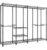Closet Organizer Rack with Multiple Hanging Rods