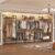 Closet Organizers Wall Mounted Closet System, 5-Row Heavy Duty Garment Clothes Rack, Industrial Pipe Clothing Rack with 4 Telescopic Rods, 3 Fixed Rods, 6 Hooks & 8 Shelves for Bedroom, Black and Gold