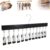 Closet Organizer with 10 Clips, Space Saving Hanging Closet Organizer, Space-Saving Hat Scarf Clothespins for Jeans Skirts Socks Pant Hangers with Clips (Black-10 Clips, 1PC)