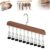 Closet Organizer with 10 Clips, Space Saving Hanging Closet Organizer, Space-Saving Hat Scarf Clothespins for Jeans Skirts Socks Pant Hangers with Clips (Vintage-10 Clips, 1PC)