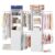 Closet System Set of 2, 6Ft-10Ft Closet Organizer System With 8 Wooden Drawers, Walk-In Closet Storage System With 8 Expandable Hanging Rods, Adjustable Cloth Garment Rack from 6 to 10FT, White