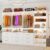 Closet System with 4 Sets, 8FT-21FT Closet Organizer Systems with 9 Drawers 9 Shelves & 5 Hanging Expandable Rods, Walk in Closet Standalone Small Corner Modular Closet Storage System White (8FT)