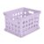 CNEIESD Stackable Plastic File Crate with Handles, Lavender