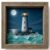Coastal Lighthouse Sea Glass Shadow Box Night Light, LED Ambient Lighting, Handmade Seascape Art Frame for Bedroom Living Room Wall Home Accent Decor，B