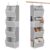 coastal rose Hanging Closet Organizer 4-Shelf Wide Trapezoid, Grey