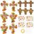 COCHIE Fall Crafts for Kids DIY Christian Cross Crafts Make Your Own Religious Cross Hanging Ornament Religious Craft for Kids Church Classroom Home Sunday School VBS Party Activity