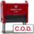COD (Red) + Prepaid (Black) Combo Self-Inking Rubber Stamp | Business & Office Rubber Stamps (Red Ink) – Q-300