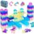 COEMIN 40PCS Magic Gummy Sensory Blocks – Translucent Soft Building Toys for Toddlers 3-5, Squishy Montessori Stacking Bricks for Creative STEM Play, Ideal Gift for Boys Girls