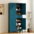 COFaR 71″ Metal Pantry Cabinet with Drawer, Peacock Blue Storage Cabinet with Adjustable Shelves, 3-Section Modern Statement Cupboard for Kitchen & Bathroom