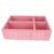 Coffee Station Organizer, 4 Compartments Wooden Countertop Organizer, Condiment Service Tray Versatile Pod Holder with Dividers, Coffee Bar Accessories for Home Office Breakroom (Pink)