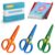 CoguZed 3 Pack Plastic Craft Scissors Set with Bonus Cutting Paper, Blunt Tip Beginner Training Tools for DIY Scrapbooking and Art Projects