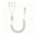 Coiled Multi Charging Cable [MFi Certified] 5 in 1 Coil ed Lightning Cable for Car Coiled Universal Charging Cable USB A/USB C to Lightning(Data, Carplay, 2.4A Charge), Type-C/Micro USB(Charge) White