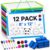 Colarr 12 Pack Hanging Magnetic Dry Erase Board 8” x 12” Small Double Sided White Board for Students Teachers Mini Whiteboard Bulk School Supplies Including Markers Magnetic Buttons and Blue Erasers