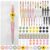 Colarr 197 Pcs Beadable Pens DIY Pens Making Kit Assorted Wood Beads Crystal Spacer Plastic Black Ink Ballpoint for Women Crafts Office Family Gifts(Daisy)