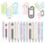 Colarr 24 Pcs Pastel Back to School Gift Teacher 12 Jumbo Acrylic Paper Clips 12 Ballpoints Pens Teacher Appreciation Gifts for Classroom Book Lovers Staff Office Writing Supplies