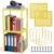 Colarr 2 Pcs Locker Organizer Shelf Stackable 2-Tier Shelves Fits Standard Size School Lockers Heavy Duty Metal Locker Shelf for School Office Gym Lockers Home Storage 11x 10 x 12 Inch(Yellow)