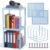 Colarr 2 Pcs Locker Organizer Shelf Stackable 2-Tier Shelves Fits Standard Size School Lockers Heavy Duty Metal Locker Shelf for School Office Gym Lockers Home Storage 11x 10 x 12 Inch(Sky Blue)