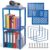 Colarr 2 Pcs Locker Organizer Shelf Stackable 2-Tier Shelves Fits Standard Size School Lockers Heavy Duty Metal Locker Shelf for School Office Gym Lockers Home Storage 11x 10 x 12 Inch(Deep Blue)