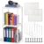 Colarr 2 Pcs Locker Organizer Shelf Stackable 2-Tier Shelves Fits Standard Size School Lockers Heavy Duty Metal Locker Shelf for School Office Gym Lockers Home Storage 11x 10 x 12 Inch(White)